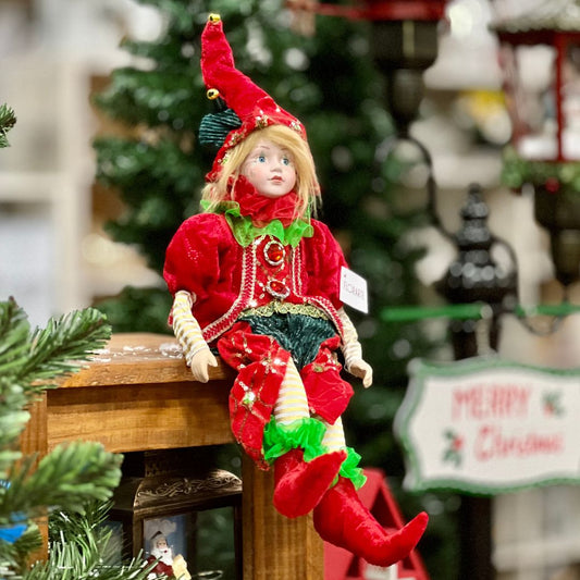 Boneco Pierrot Natal Sentado Com Música e Movimento 42,5cm