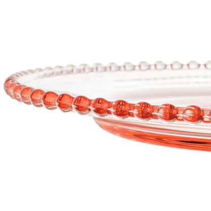 Prato Cristal de Chumbo Pearl Rosa 20cm