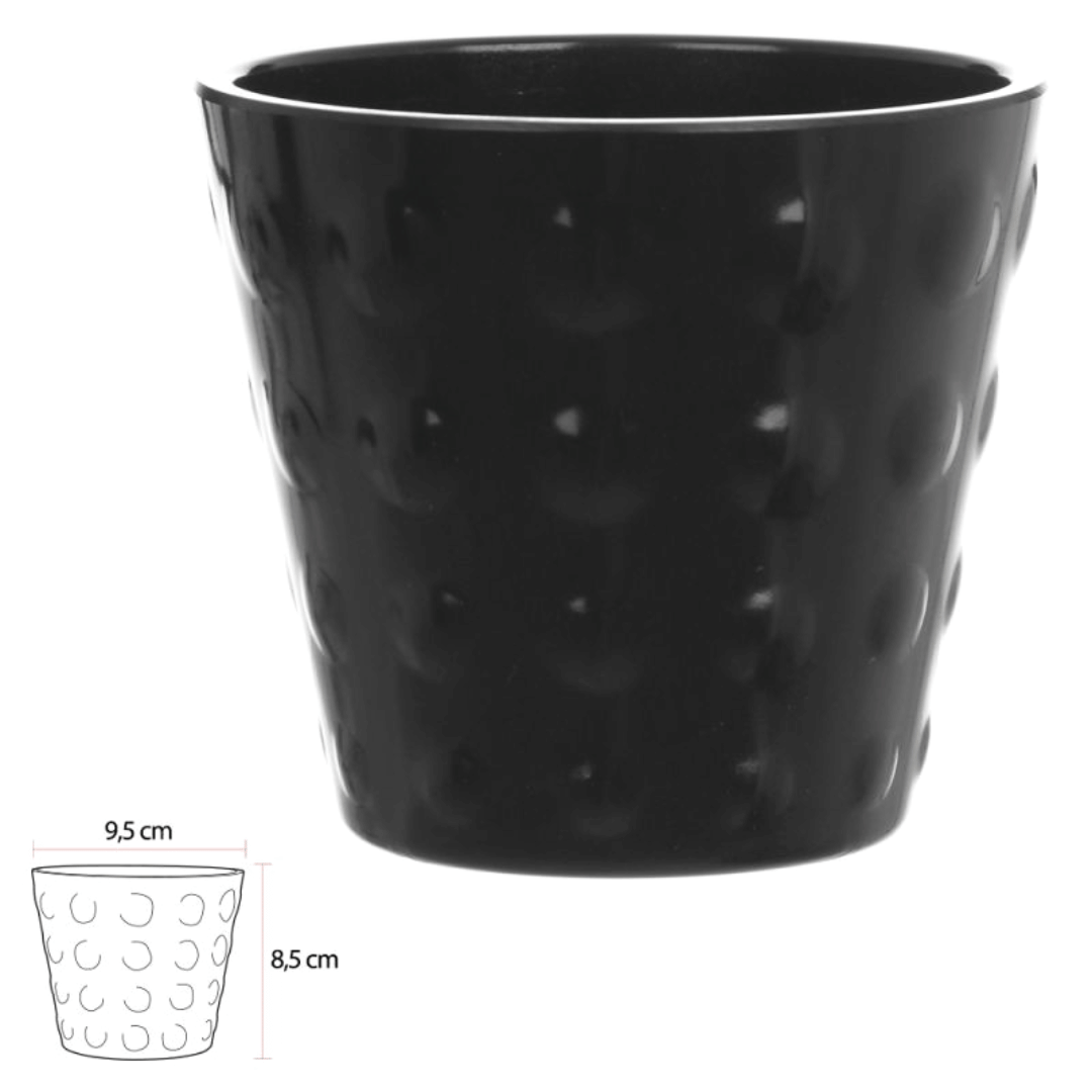 Vaso Melamina Preto 8,5cm