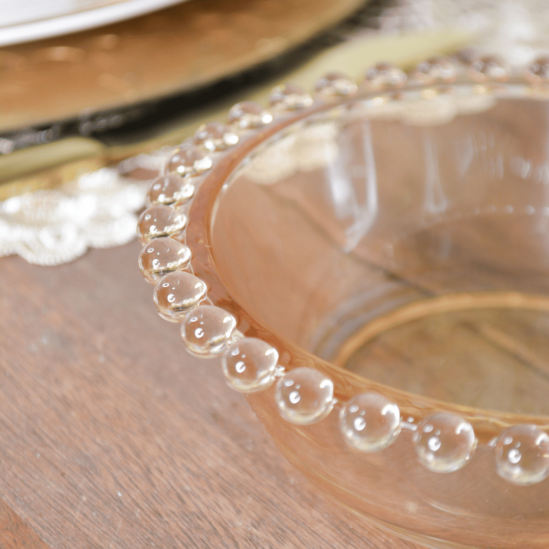 Conjunto de 4 Bowls Pearl na cor Âmbar