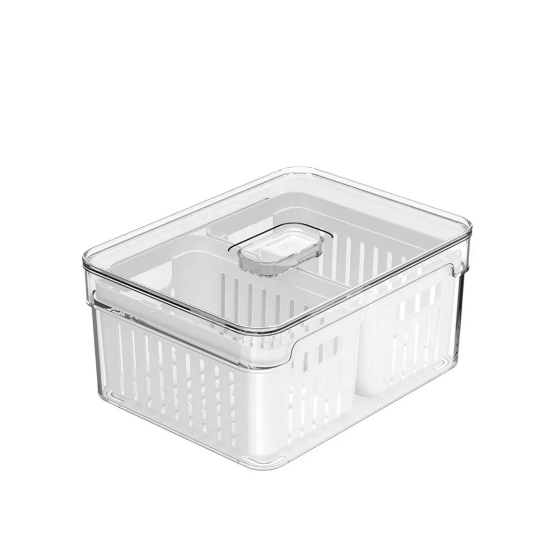 Organizador Clear Fresh com Cesto Duplo 2,2l