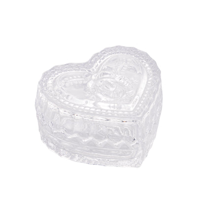 Potiche Decorativo de Cristal de Chumbo Coracao 8x6,5x4cm