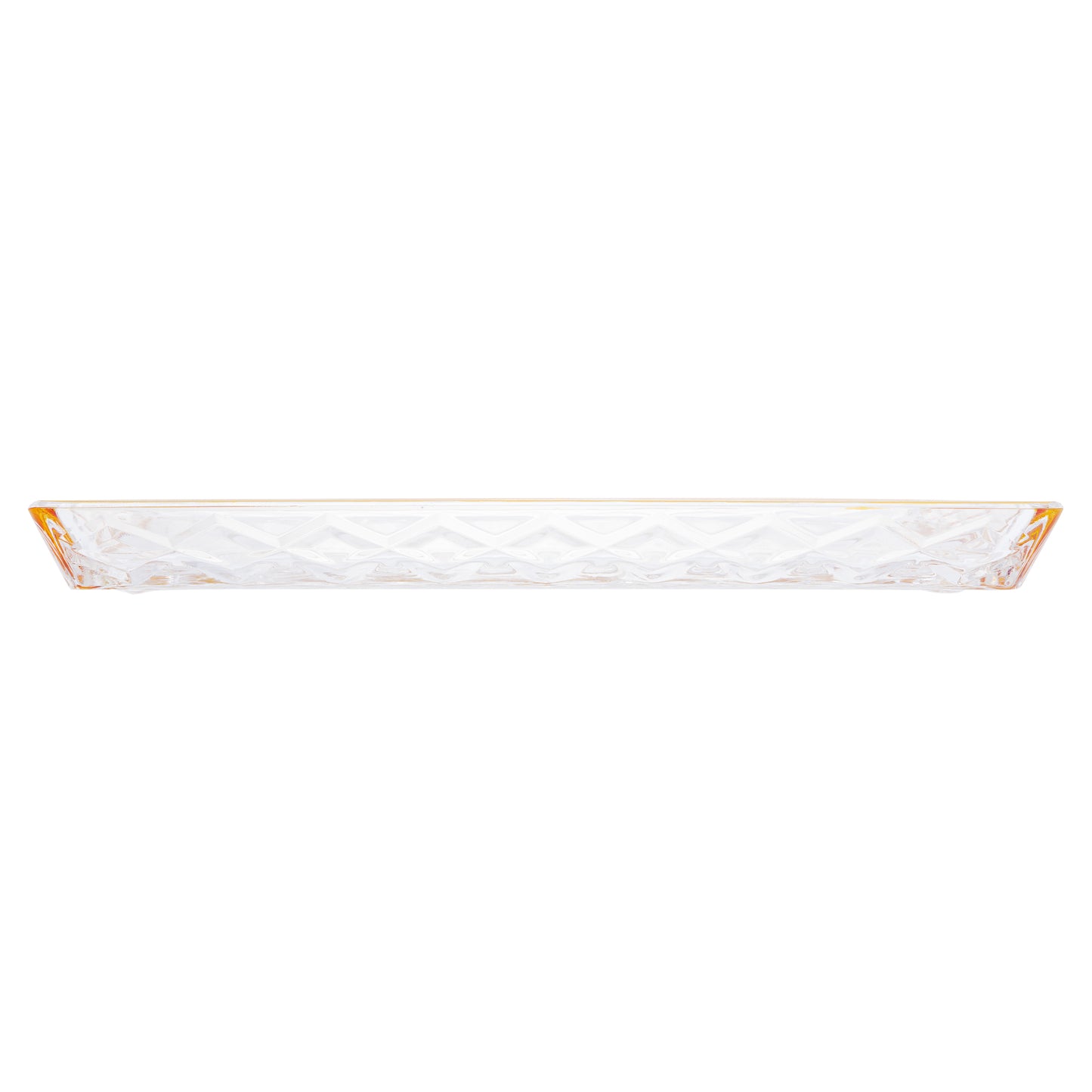 Travessa Cristal de Chumbo Com Fio de Ouro Deli Diamond 28,5x14,5x2cm