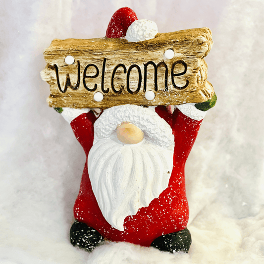 Papai Noel Welcome - Enfeite Decorativo para Jardim