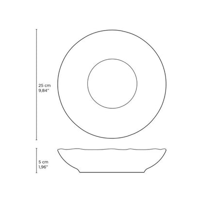 Prato Fundo Bio Croco Verde de Cerâmica 25cm