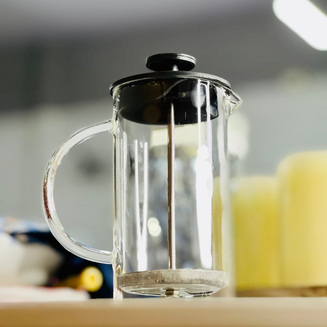 Cafeteira Prensa Francesa de Vidro Borossilicato - Preta Lyon 400ml