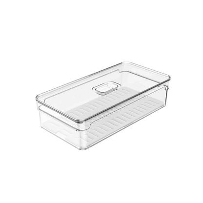 Organizador De Geladeira com Tampa Clear Fresh 30x15x7cm 2,8l