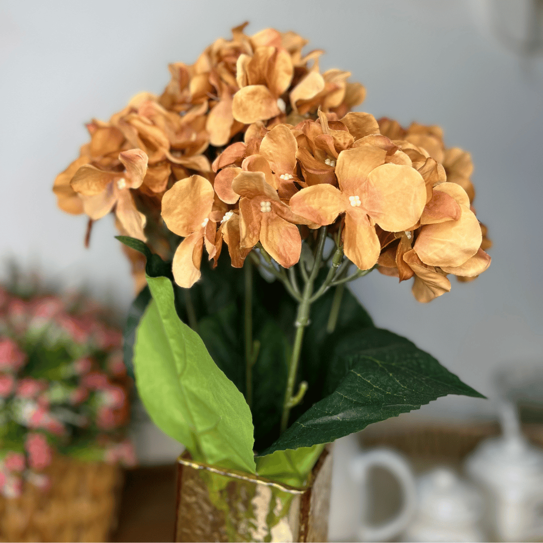 Buque Hortensia Ocre Claro 50cm