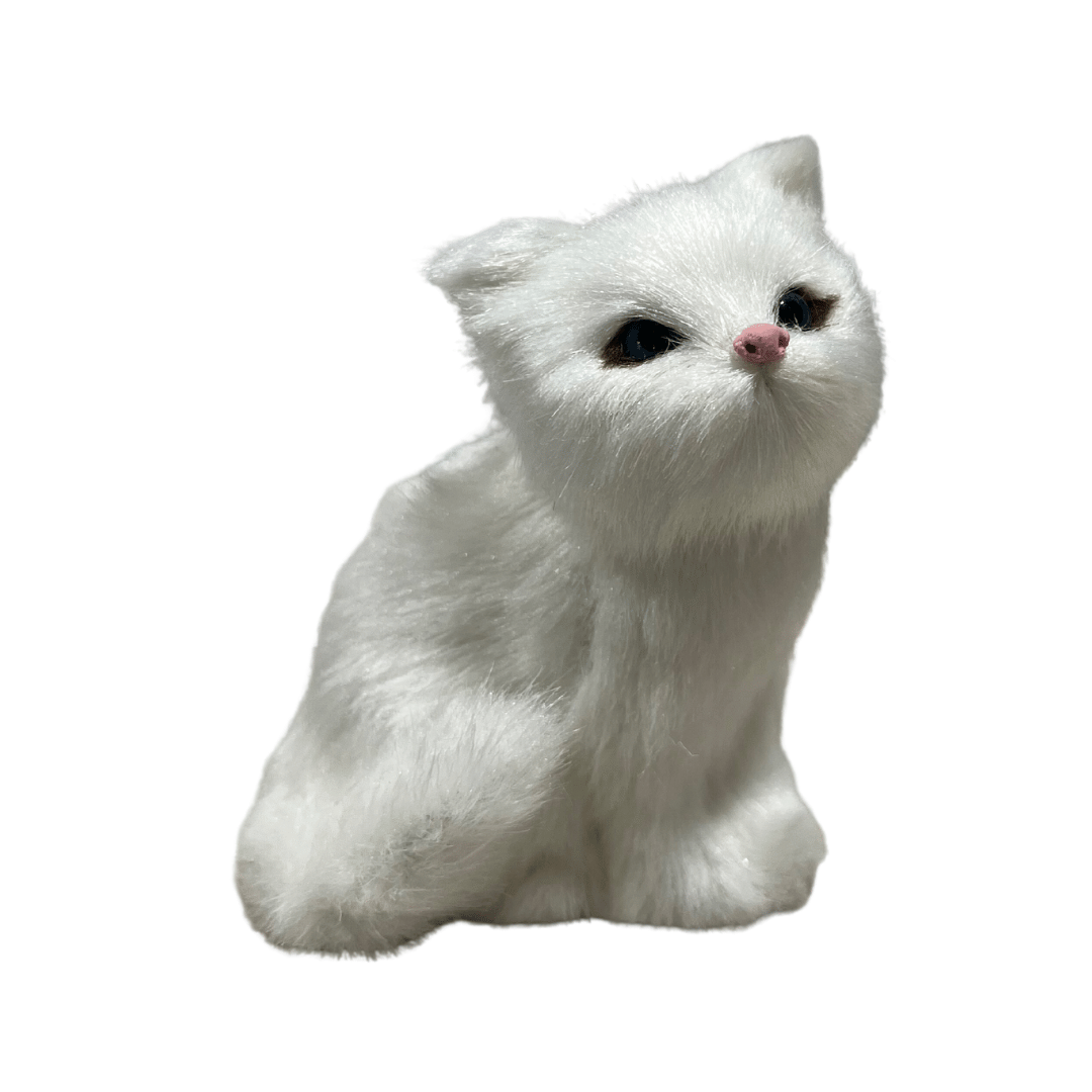 Gato para Pendurar Branco Em Pé 10cm