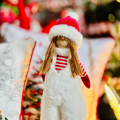 Boneca de Natal Menina em Pé - 43cm