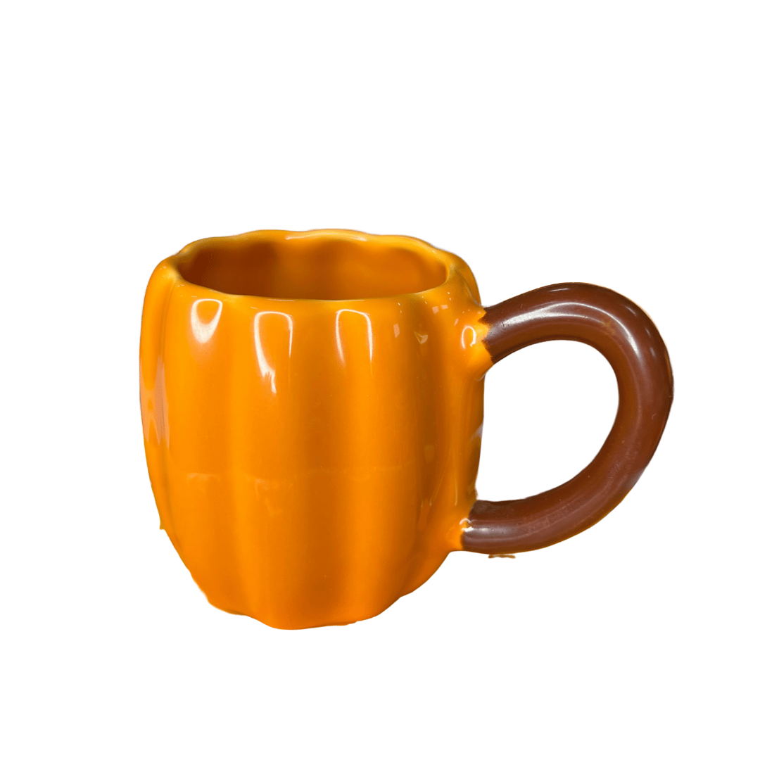 Caneca Abobora Laranja de Cerâmica 300ml