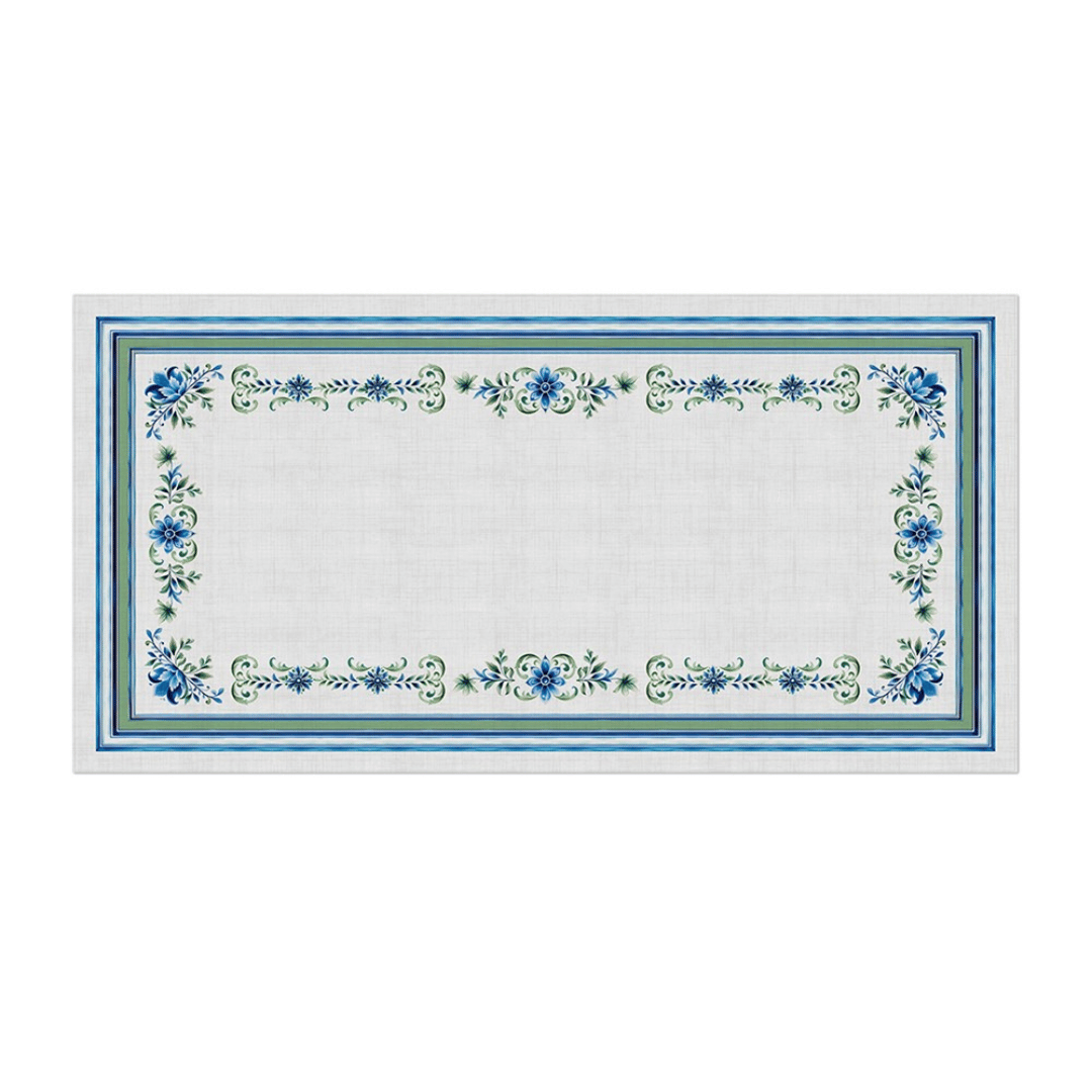 Toalha de Mesa Floral Blue 1,40m x 2,70m