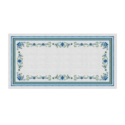 Toalha de Mesa Floral Blue 1,40m x 2,70m