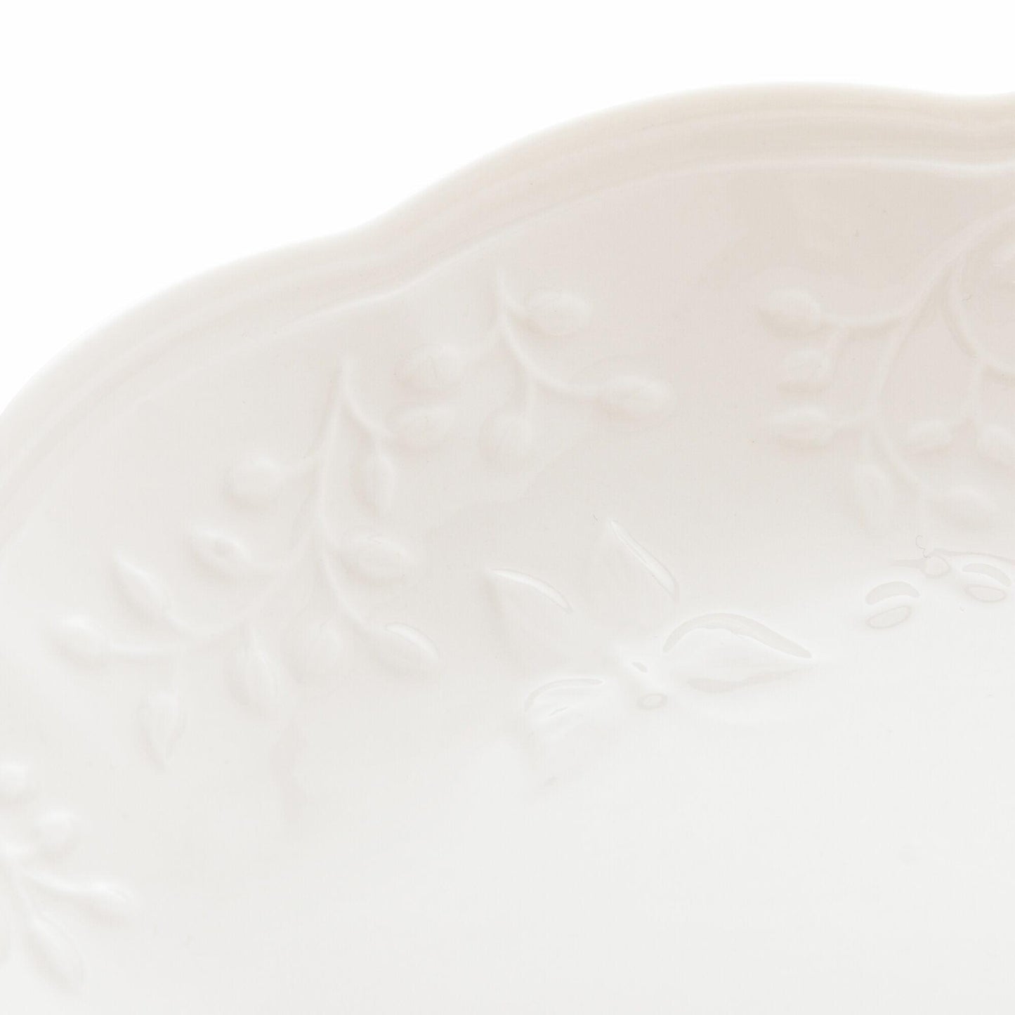 Prato Fundo de Porcelana New Bone Butterfly Flower