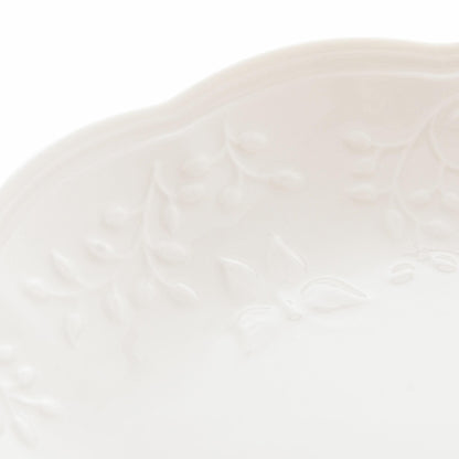 Prato Fundo de Porcelana New Bone Butterfly Flower