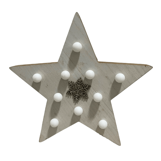 Estrela Maia Decorativa Com Led 25cm