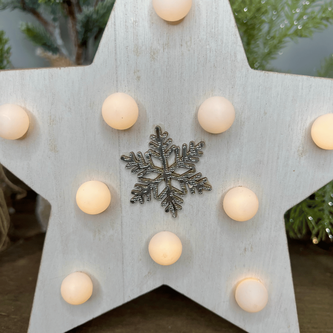 Estrela Maia Decorativa Com Led 25cm