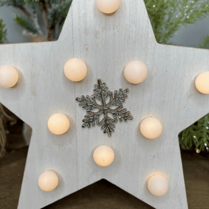 Estrela Maia Decorativa Com Led 25cm