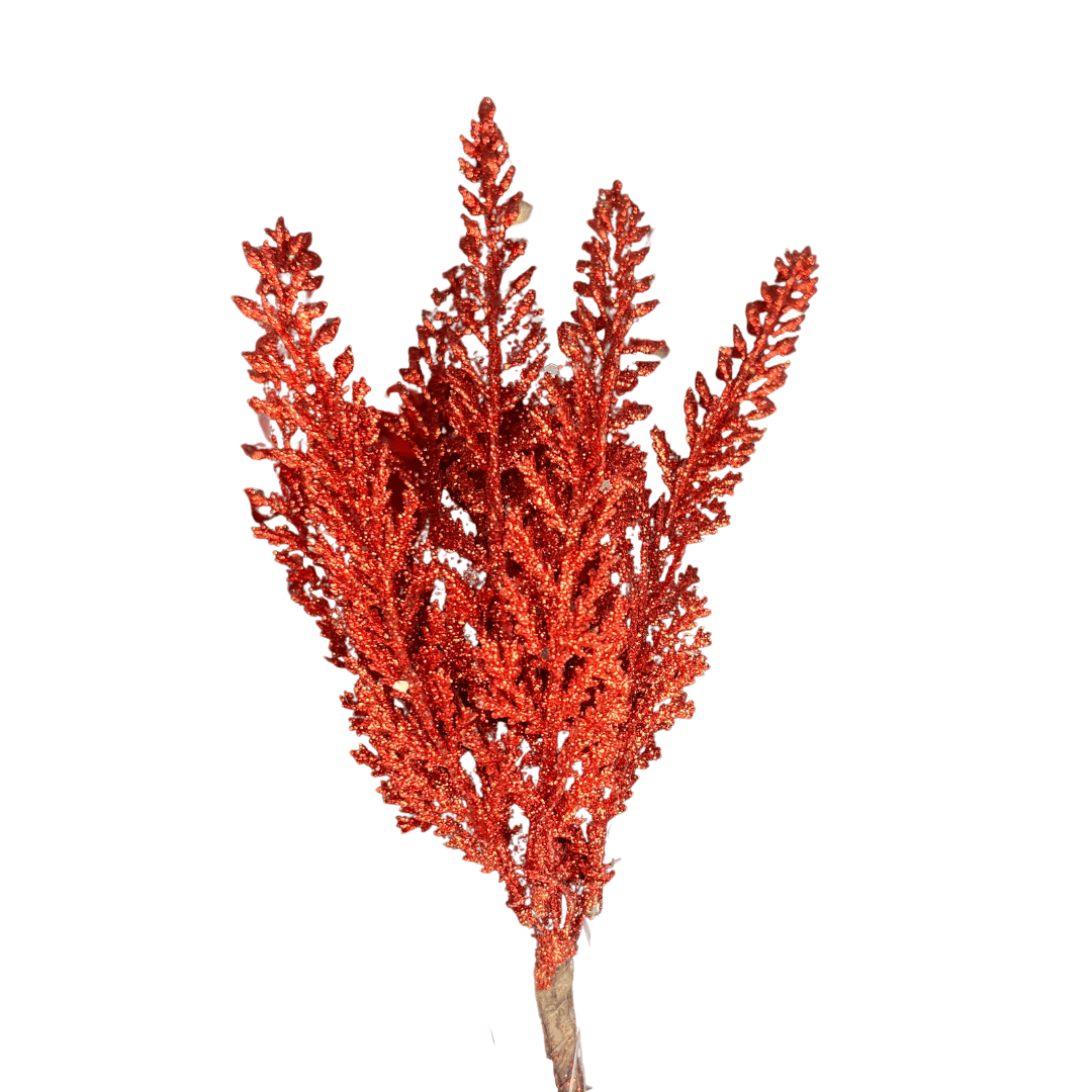 Galho Astilbe Glitter Vermelho 27cm