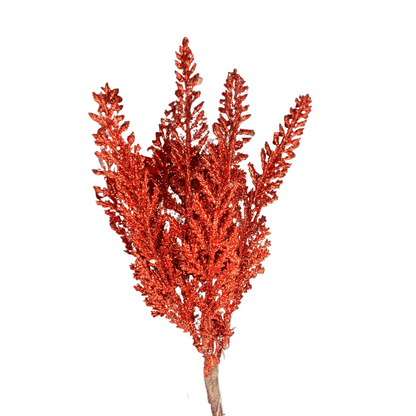 Galho Astilbe Glitter Vermelho 27cm