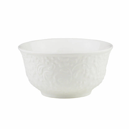 Bowl de Porcelana New Bone Flowers Branco 12,5x6,5cm