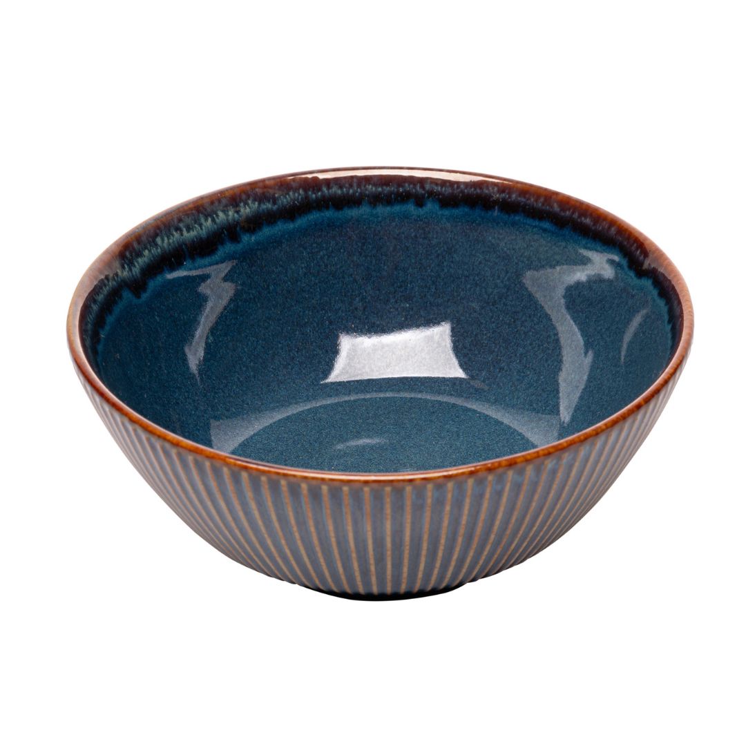 Bowl de Cerãmica Linear - Azul 16x7cm