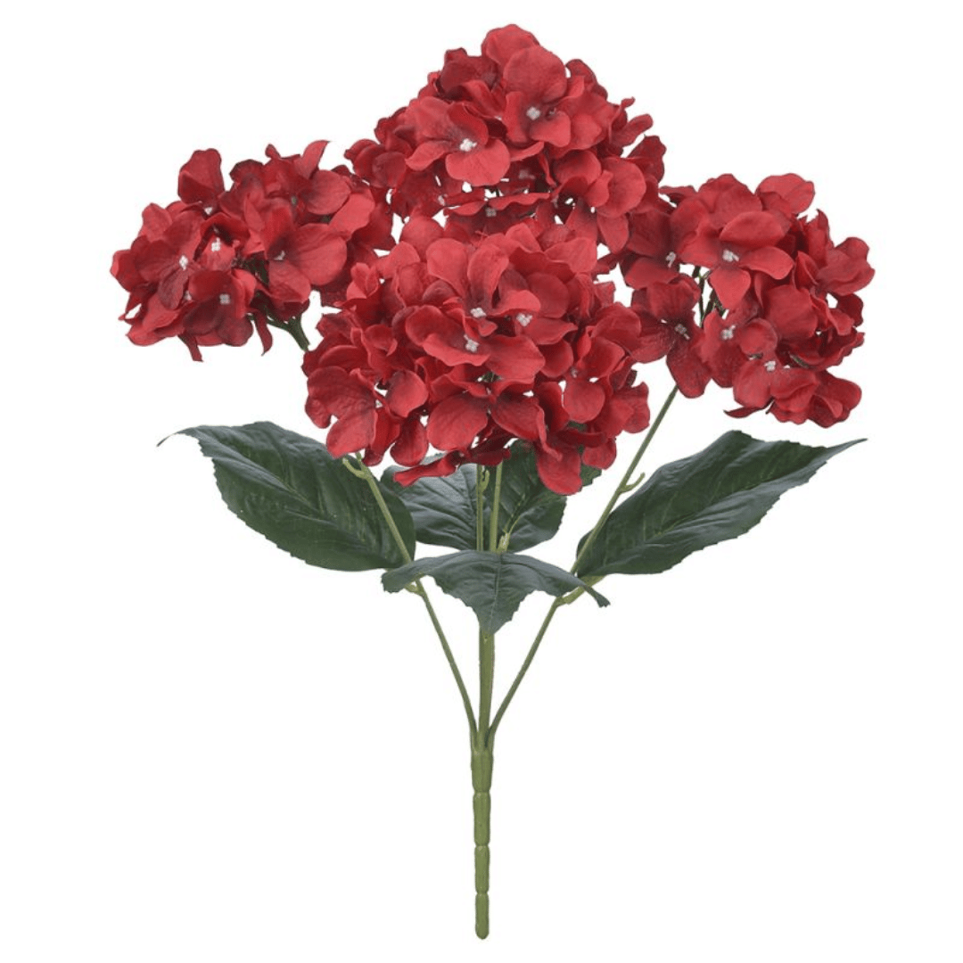 Buque Hortensia Vermelho 50cm