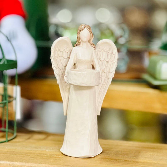 Anjo em Castiçal - Natal 19cm