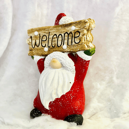 Papai Noel Welcome - Enfeite Decorativo para Jardim