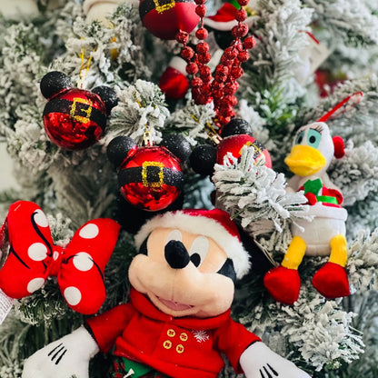 Caixa com 6 Bolas de Natal Roupa Do Mickey Disney 6cm