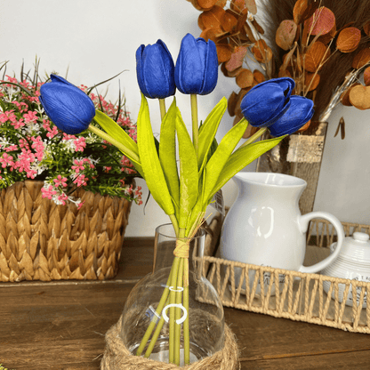 Ramalhete Tulipa Azul Outono 32cm