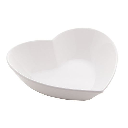 Bowl de Ceramica Coracao Branco 16,7x15x5,1cm