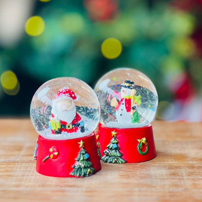 Globo Água Papai Noel e Boneco de Neve - Opção Sortida 9cm