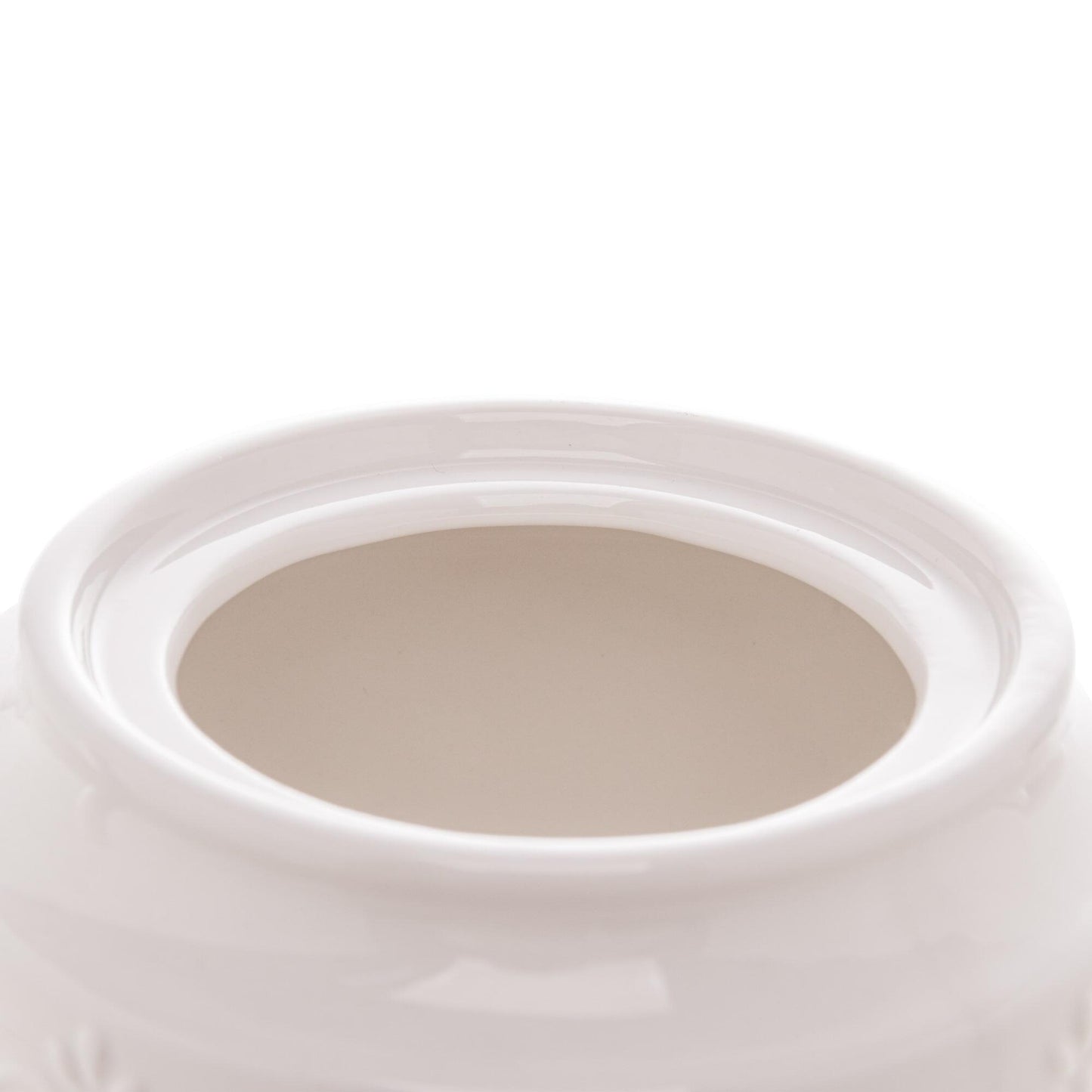 Bule Porcelana para Cha Alto Relevo Branco 1l