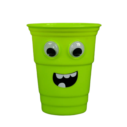 Copo de Plastico Happy Halloween Verde 10x13cm