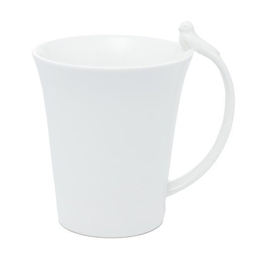 Caneca Porcelana Birds Branco 300ml