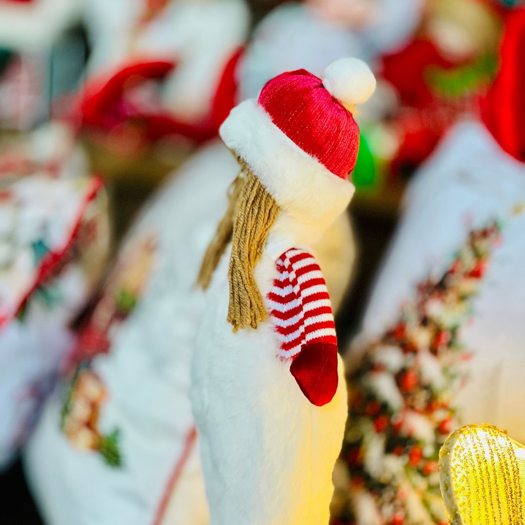 Boneca de Natal Menina em Pé - 43cm