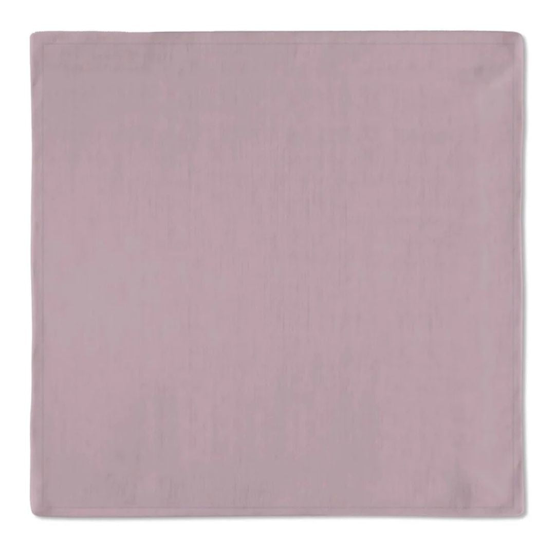 Kit 2 Guardanapos Tricoline Liso Rose Blush + 2 Argolas - 43cm x 43cm (007)