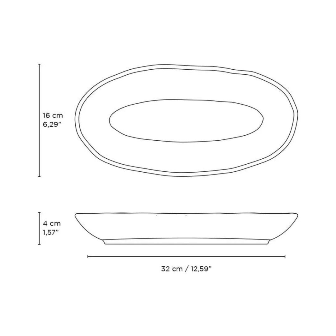 Travessa Oval Funda G Orgânico Echo - 32x16cm 650ml