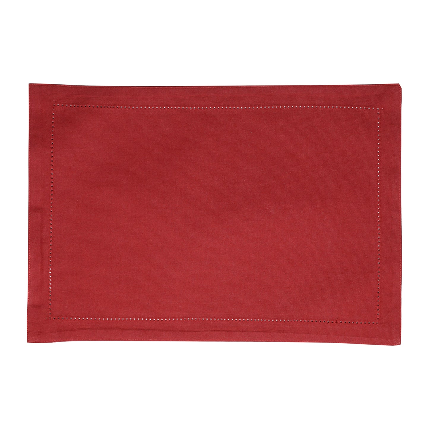 Jogo Americano 2 Peças Ponto Ajour Algodao Vermelho 45x33cm