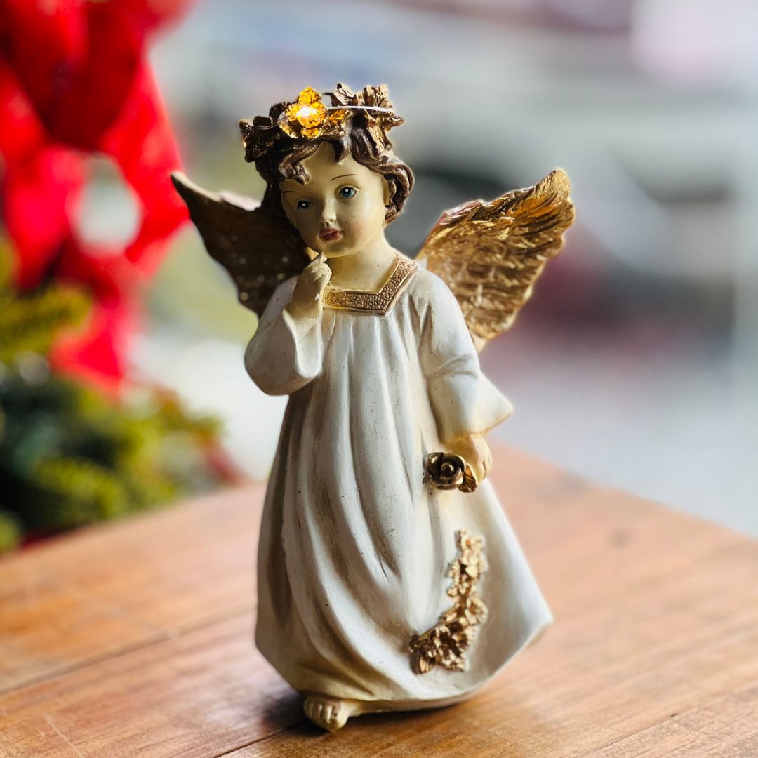 Anjo Decorativo Com Led - 20cm