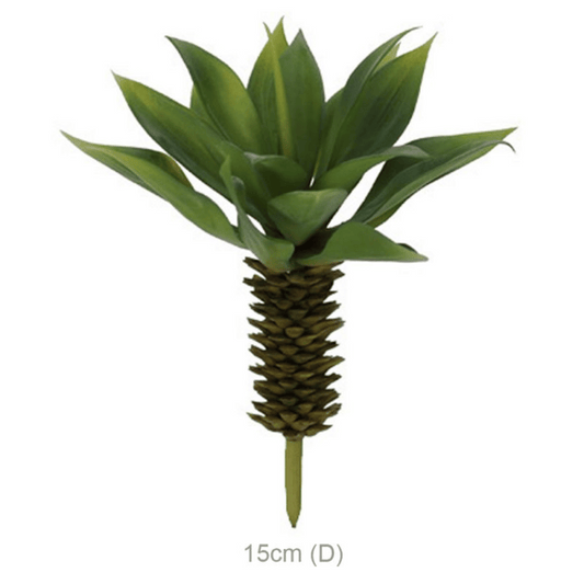 Flor Suculenta Agave Plastico Verde 17cm