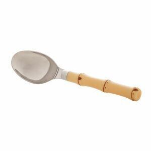 Colher P/sorvete de Aco Inox C/cabo de Plastico Bambu Natural 17,5cm