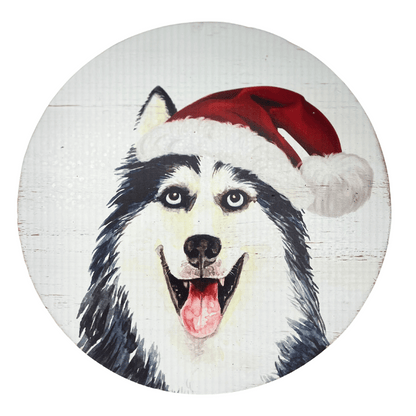 Adorno Pet Decorativo Cachorro Husky 30x30cm