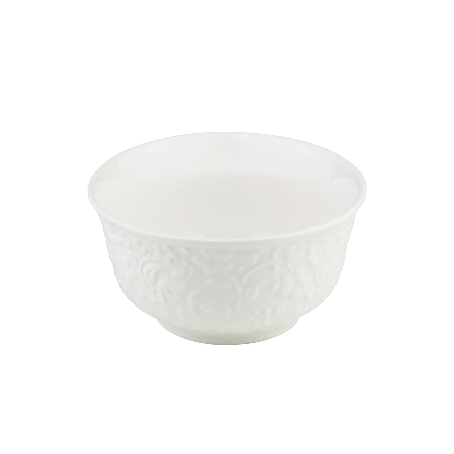 Bowl de Porcelana New Bone Flowers Branco 12,5x6,5cm