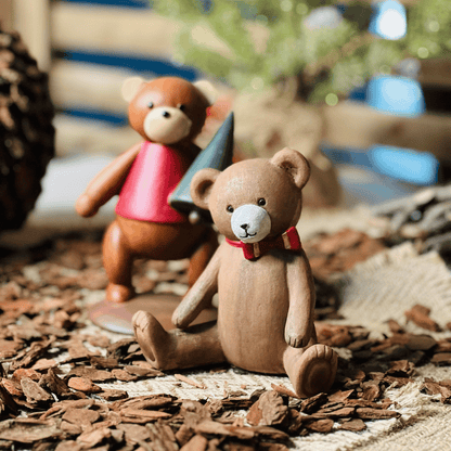 Urso Natalino com Pinheiro Resina -  Memórias de Natal