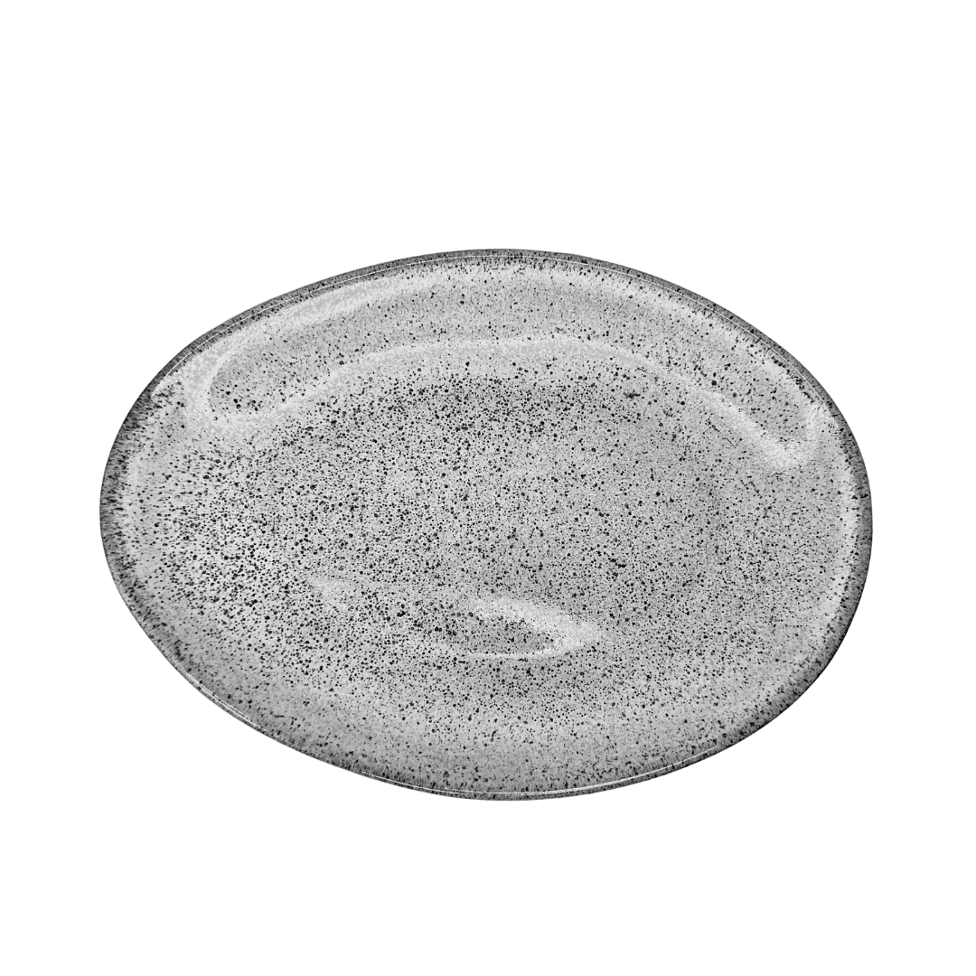 Prato de Sobremesa Oval Organico Echo 22,5x16cm