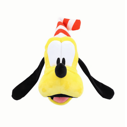 Cabeça Pluto Gorro Listrado Pelucia Disney 28cm