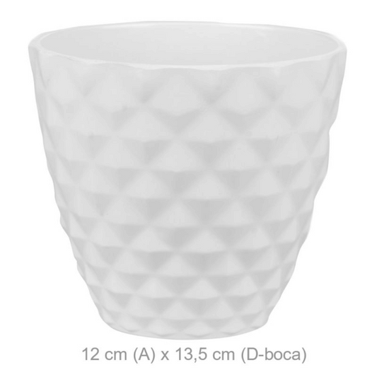 Vaso Melamina Branco 12cm