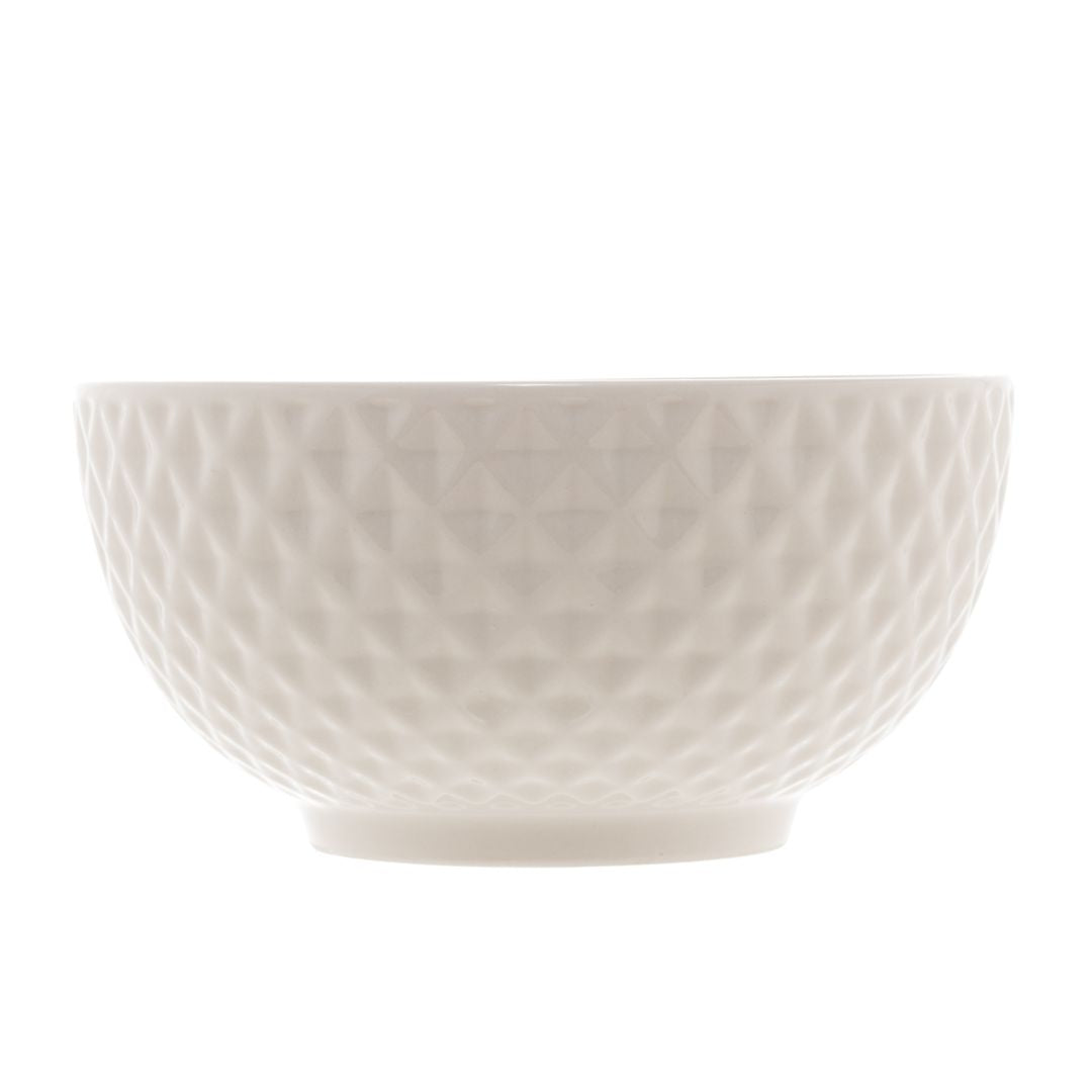 Bowl de Porcelana New Bone Diamond - Branco 15,2x7,2cm